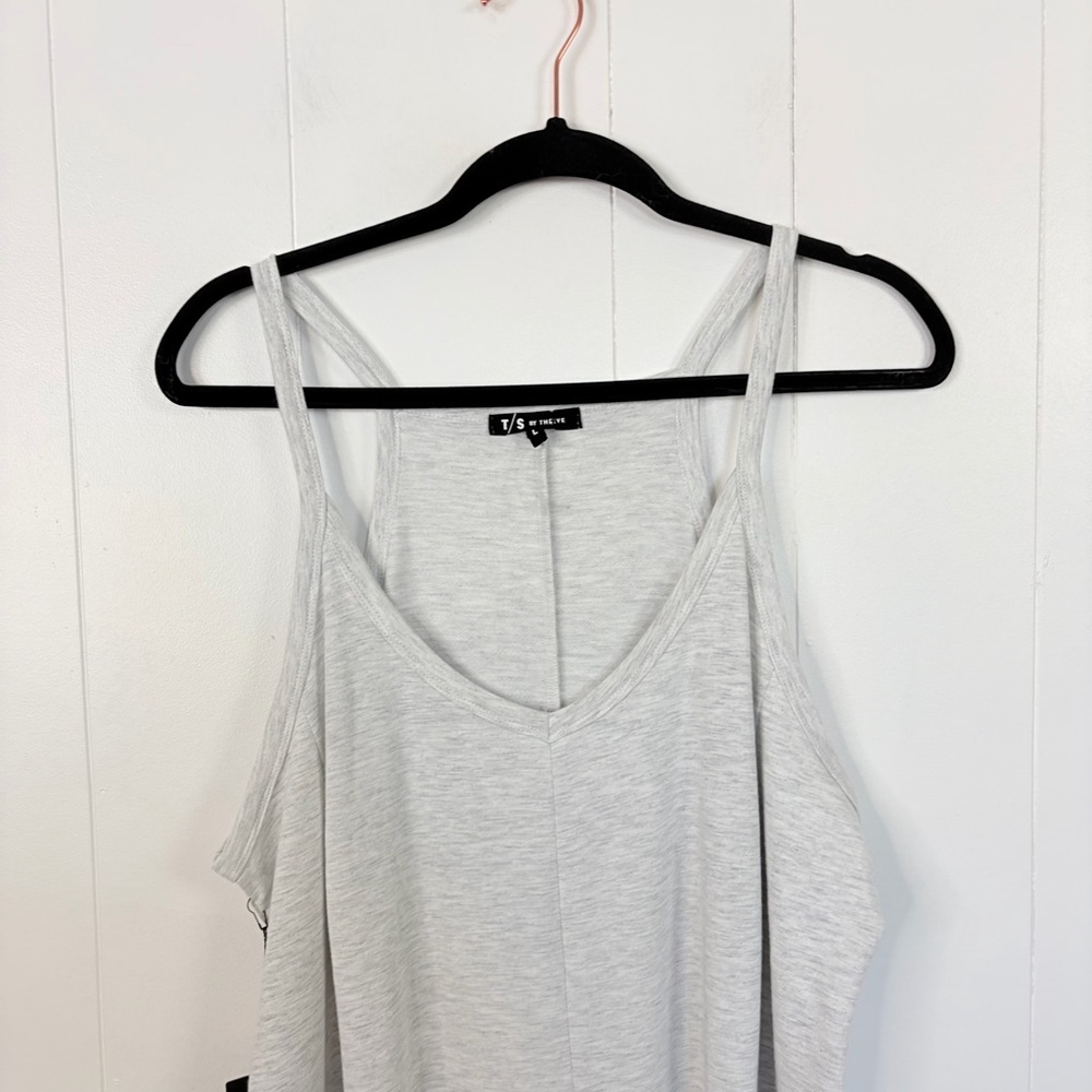 T/S By Thrive Clothing Soft Gray Jumpsuit Pockets New Size Large Loungewear New - Picture 4 of 10
